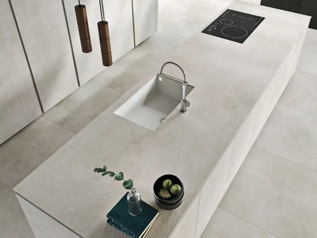 Cuisine en céramique Diamond Cream | © Laminam